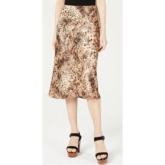 Cotton Candy NEW Leopard Animal-Print Midi Skirt S‎ - Picture 1 of 4